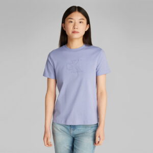 Calvin Klein Regular Kadın Mor T-Shirt