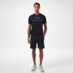Armani Exchange Erkek Lacivert Bisiklet Yaka T-Shirt