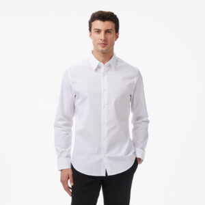 Calvin Klein Solid Stretch Classic Erkek Beyaz Gömlek