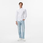 Calvin Klein Solid Stretch Slim Erkek Beyaz Gömlek