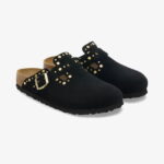 Birkenstock Boston Rivets Border Kadın Siyah Terlik