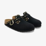 Birkenstock Boston Rivets Border Kadın Siyah Terlik