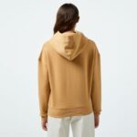 Calvin Klein Nano Logo Relaxed Kadın Kahverengi Hoodie