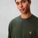 Calvin Klein Terry Monogram  Erkek Yeşil Sweatshirt