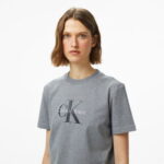 Calvin Klein Hero Classic Monologo Cneck Kadın Gri T-Shirt