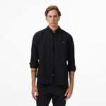 Calvin Klein Solid Oxford Classic Erkek Siyah Gömlek