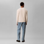 Calvin Klein Terry Monogram  Erkek Beyaz Sweatshirt