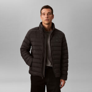 Calvin Klein Nylon Hooded Puffer Erkek Siyah Ceket