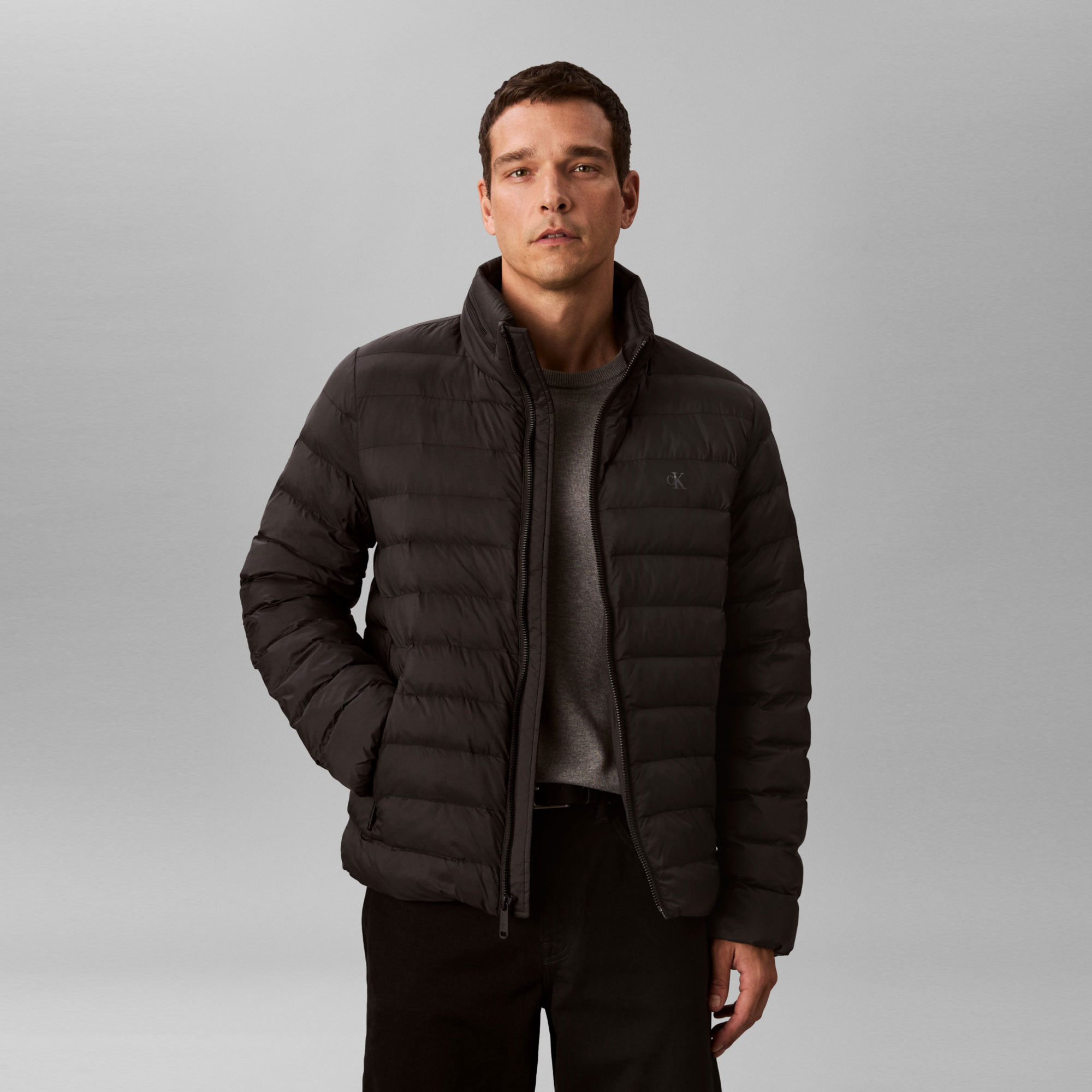 Dd497828-5D8A-45E9-B8B7-E9F82Fbe426F_Size2000X2000_Cropcenter Calvin Klein Nylon Hooded Puffer Erkek Siyah Ceket