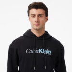 Calvin Klein Terry Cursive Graphic Erkek Siyah Sweatshirt