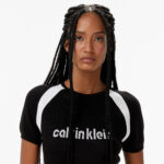 Calvin Klein Liquid Shine Sculpt Top Kadın Siyah Triko