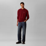 Calvin Klein Terry Monogram  Erkek Kırmızı Sweatshirt