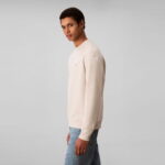 Calvin Klein Terry Monogram  Erkek Beyaz Sweatshirt