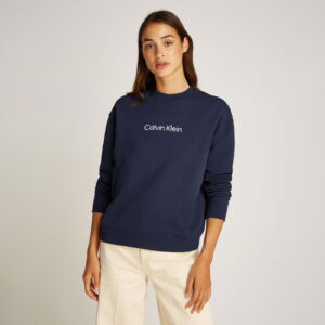 Calvin Klein Hero Logo Kadın Mavi Sweatshirt