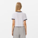 Calvin Klein Drapey Jersey Crop Kadın Beyaz T-Shirt