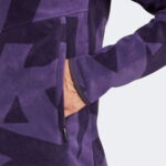adidas Terrex Multi Printed Full Zip Fleece Kadın Mor Yürüyüş Polar