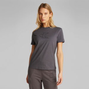 Calvin Klein Regular Kadın Gri T-Shirt