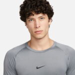 Nike Pro Dri-FIT Top Erkek Gri Uzun Kollu T-Shirt