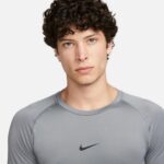 Nike Pro Dri-FIT Top Erkek Gri Uzun Kollu T-Shirt