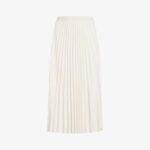 Tommy Hilfiger Fluid Pleated Pull On Midi Kadın Krem Rengi Etek