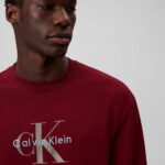Calvin Klein Terry Monologo  Erkek Kırmızı Sweatshirt