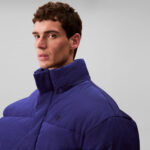 Calvin Klein Ripstop Quilted Logo Hooded Erkek Mavi Ceket