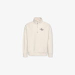 Calvin Klein Premium Terry Micro Monologo Erkek Beyaz Sweatshirt