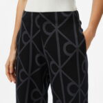 Calvin Klein Emblem Jacquard Kadın Siyah Eşofman Altı