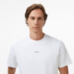 Calvin Klein Stretch Cotton Pique Nano Erkek Beyaz T-Shirt