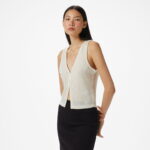 تی شرت بدون آستین سفید زنانه ژاکت نرم لمسی Calvin Klein - تصویر 14