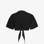 Tommy Jeans Reg Waist Tie Badge Ext Kadın Siyah T-Shirt