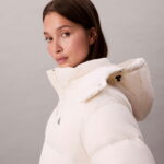 Calvin Klein Essential Midweight Puffer  Kadın Beyaz Ceket