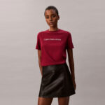 Calvin Klein Logo Classic   Kadın Kırmızı T-Shirt