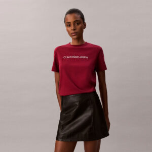 Calvin Klein Logo Classic   Kadın Kırmızı T-Shirt