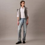 Calvin Klein Solid Stretch Slim Erkek Beyaz Gömlek