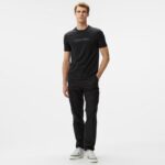 Calvin Klein Raised Line Logo Erkek Siyah T-Shirt