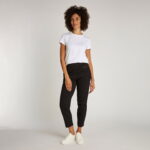 Calvin Klein Satin Slim Kadın Beyaz T-Shirt
